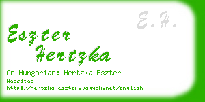 eszter hertzka business card